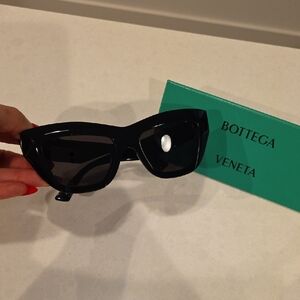 Bottega Veneta Glossy Black Sunglasses